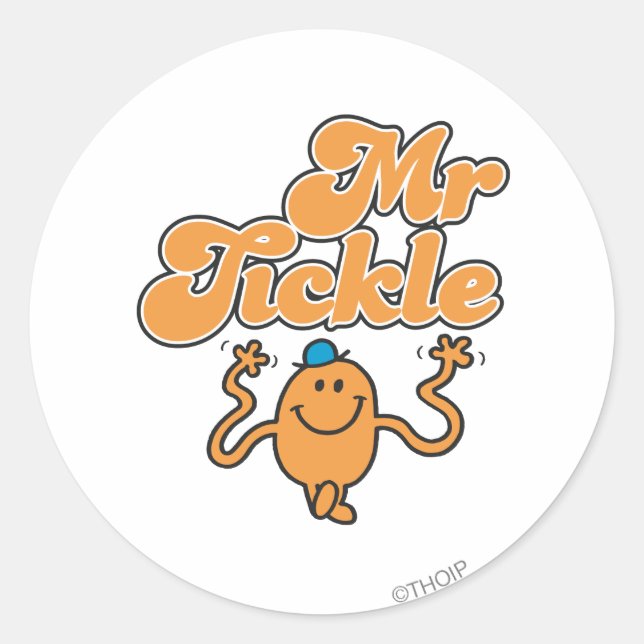 Mr. Tickle | Jiggling Arms Classic Round Sticker (Front)