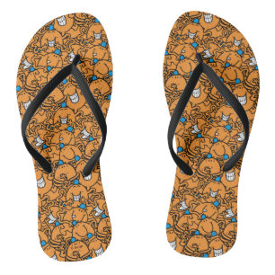 Mr Tickle   Orange Tickle Pattern Jandals