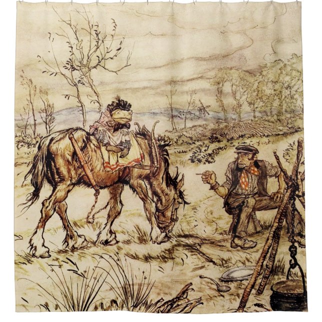 Mr Toad and the Gypsy by Arthur Rackham Shower Curtain (Front)