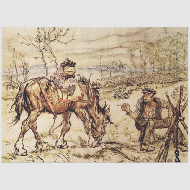 Mr Toad and the Gypsy by Arthur Rackham Tissue Paper (Front)