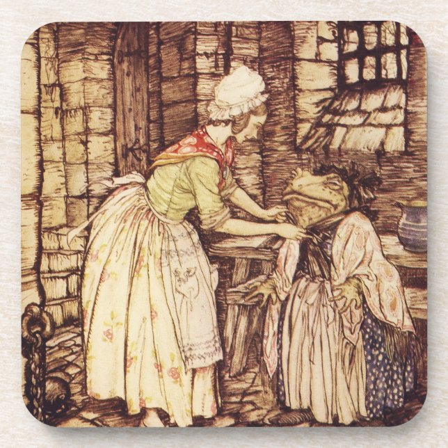 Mr Toad Dresses Up by Arthur Rackham Coaster (Front)