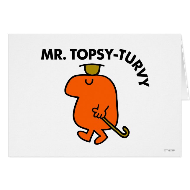Mr. Topsy-Turvy | Upside Down Hat & Cane (Front Horizontal)