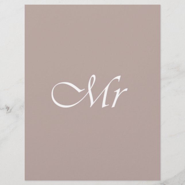 Mr Typography Beige (Front)
