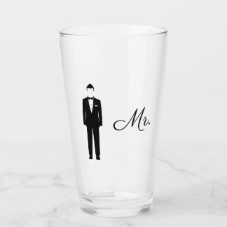 Mr. wedding drinking glass