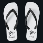 Mr. Wedding Honeymoon Jandals<br><div class="desc">Mr. flip flops perfect for the honeymoon</div>
