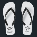 Mr. Wedding Honeymoon Jandals<br><div class="desc">Mr. flip flops perfect for the honeymoon</div>