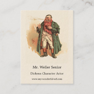 Mr Weller Senior, Kyd, Dickens The Pickwick Papers Business Card