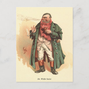 Mr Weller Senior, Kyd, Dickens The Pickwick Papers Postcard