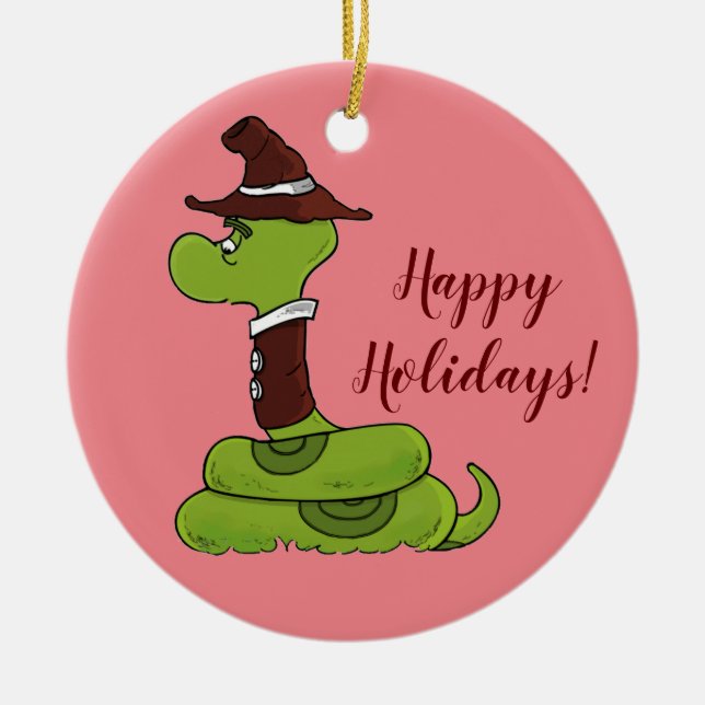 Mr. Wiggly Ceramic Ornament (Front)