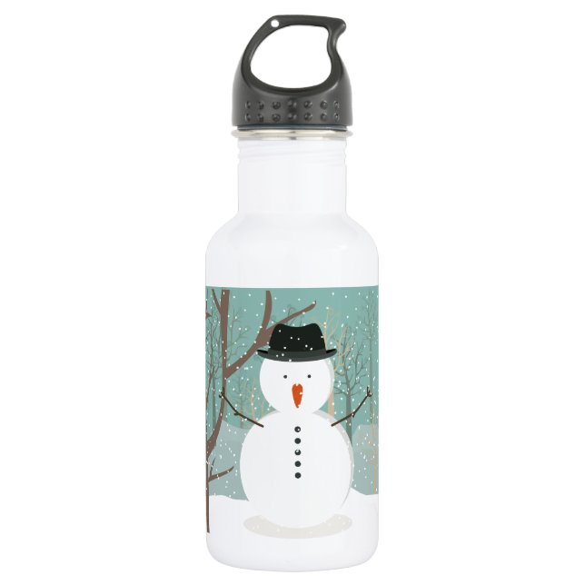 Mr. Winter Snowman 532 Ml Water Bottle (Front)