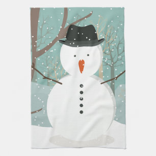 Mr. Winter Snowman Tea Towel