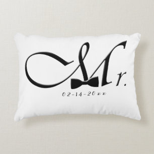 Mr. with Bow Tie Decorative Cushion