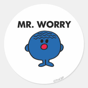 Mr Worry Classic Round Sticker