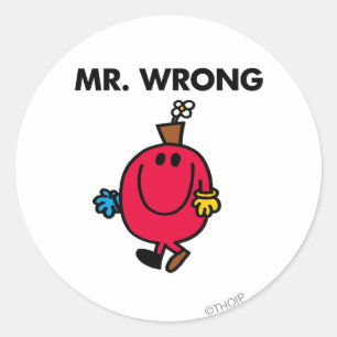 Mr Wrong Classic Classic Round Sticker