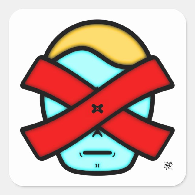 Mr X - Anonymous mysterious person v1 Square Stick Sticker (Front)