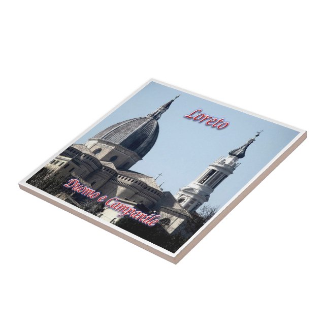MRC015 LORETO, Cathedral and Bell Tower, Tile (Side)