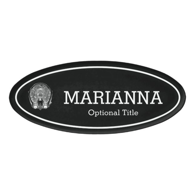 MRI Brain Scan Medical Imaging  Name Tag (Front)