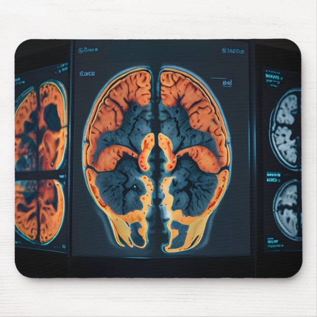MRI brain scan Mouse Pad (Front)