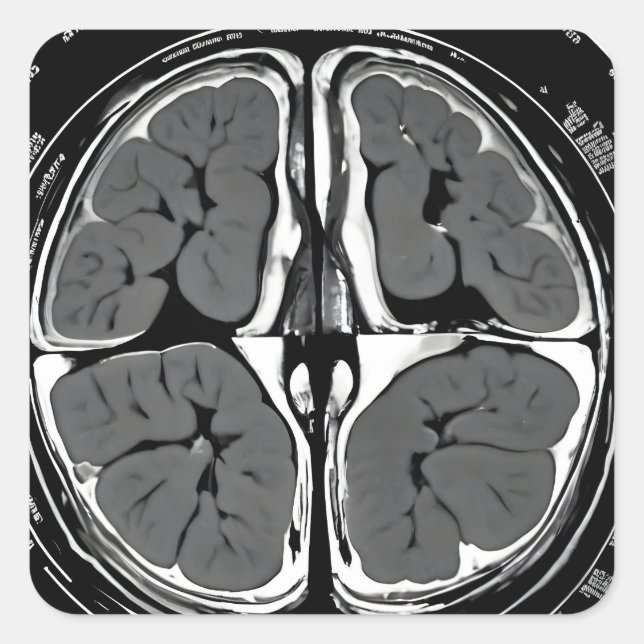 MRI brain scan Square Sticker (Front)