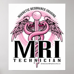 MRI Pink Caduceus Poster