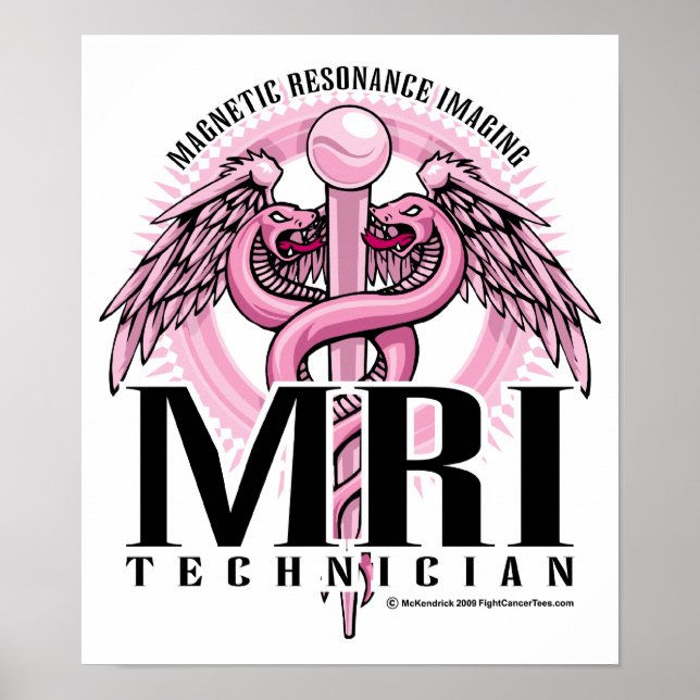 MRI Pink Caduceus Poster (Front)