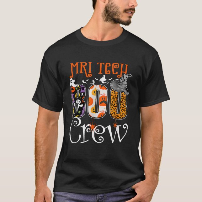 MRI Tech Boo Crew Halloween Party Costume Spooky M T-Shirt (Front)