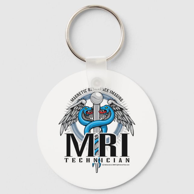 MRI Tech Caduceus Key Ring (Front)