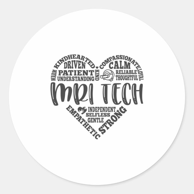 MRI tech, mri technologist, ct scan Classic Round Sticker (Front)