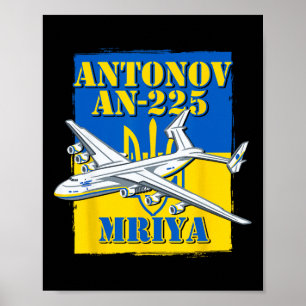 Mriya Antonov An-225 Ukraine Aircraft Ukrainian Ai Poster