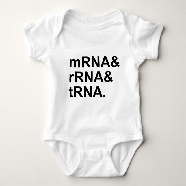 mRNA rRNA tRNA | Types of RNA Baby Bodysuit (Front)