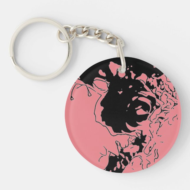 MRNStudios Flower Doodle Key Ring (Front)
