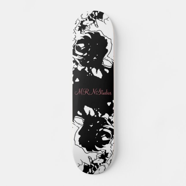 MRNStudios Flower Doodle Skateboard (Front)