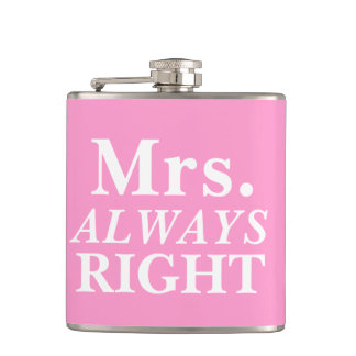 MrS. ALWAYS Right Bride's Flask