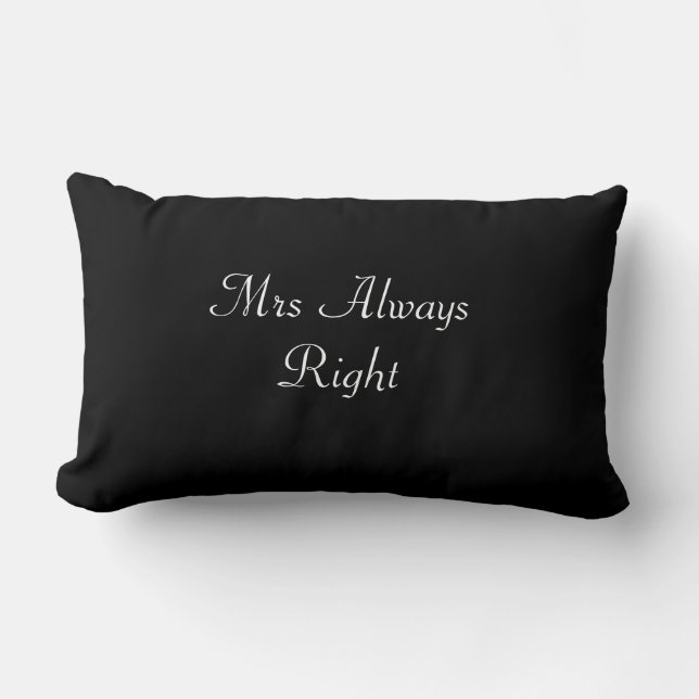 Mrs Always Right Wedding/Bride Cushion (Front)