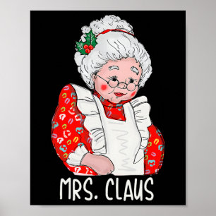 Mrs and Mr Santa Claus Couples Matching Christmas  Poster