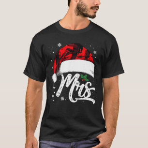 Mrs And Mr Santa Hat Christmas Couples Matching Pa T-Shirt