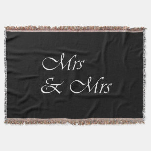 Mrs and Mrs Monogram Throw Blanket