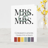 Mrs and Mrs Rainbow Gay Wedding Congratulations