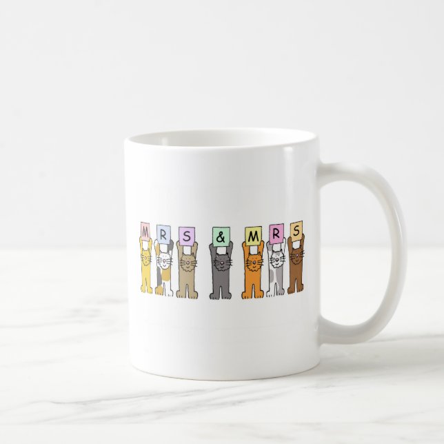 Mrs and Mrs Wedding Congratulations. Coffee Mug (Right)