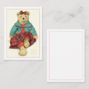 MRS. BEAR 3.5x2.5 Flat Card
