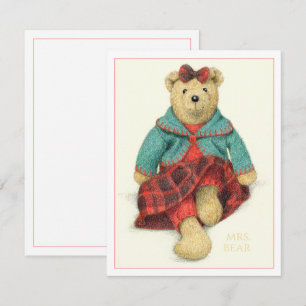 MRS. BEAR 4.25x5.5 Flat Card