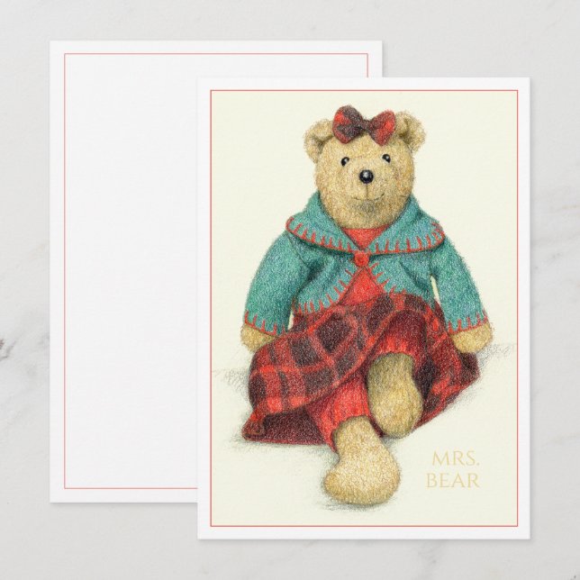 MRS. BEAR 4.5x6.25 Flat Card (Front/Back)