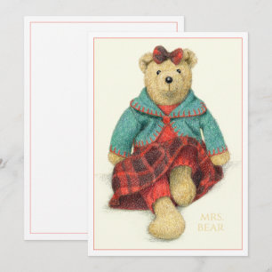 MRS. BEAR 5x7 Flat Card