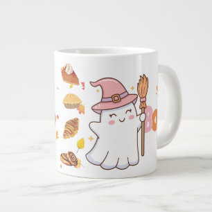 Mrs. Boo Cute Ghost Coffee Cup with Bakery Treat