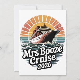 Mrs Booze Cruise 2026 Matching Couples  Thank You Card