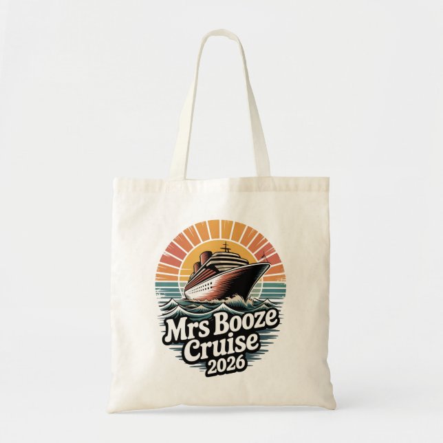 Mrs Booze Cruise 2026 Matching Couples  Tote Bag (Front)