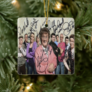 mrs browns boys signed ceramic ornament