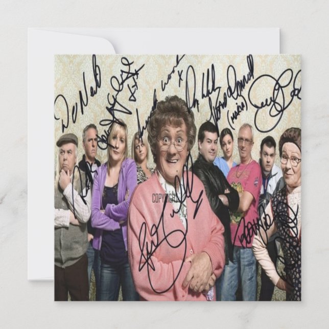 mrs browns boys signed invitation (Front)