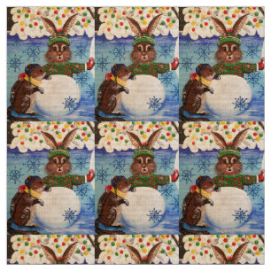 "Mrs. Butterfield's Snowman" Fabric