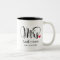 Mrs Calligraphy Heart Black Wedding Date
